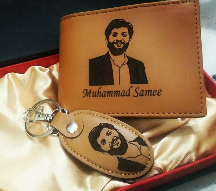Leather Wallet & Keychain Set